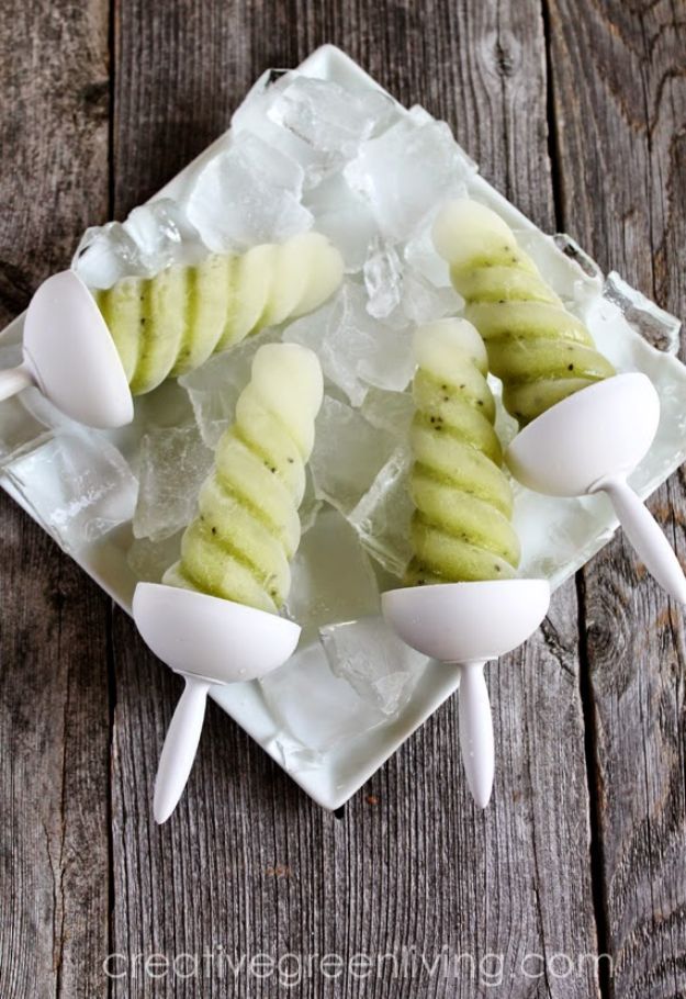 Kiwi Aloe Popsicles.