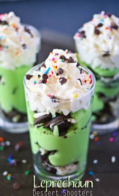 Leprechaun Dessert Shooters.