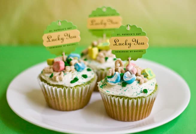 Lucky Cupcakes via My Own Labels