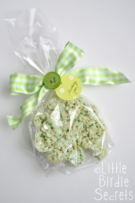 Rice Krispie Treat Shamrocks.