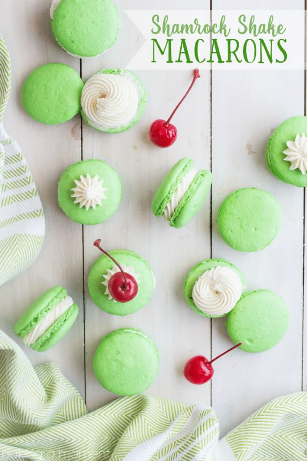 Shamrock Shake Macarons.