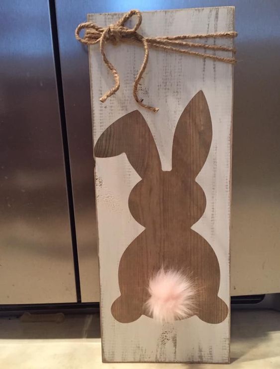 Bunny wood craft.