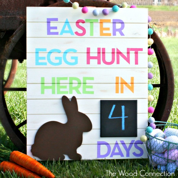 Easter egg hunt countdown sign