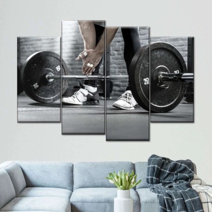Wall art for online fitness room